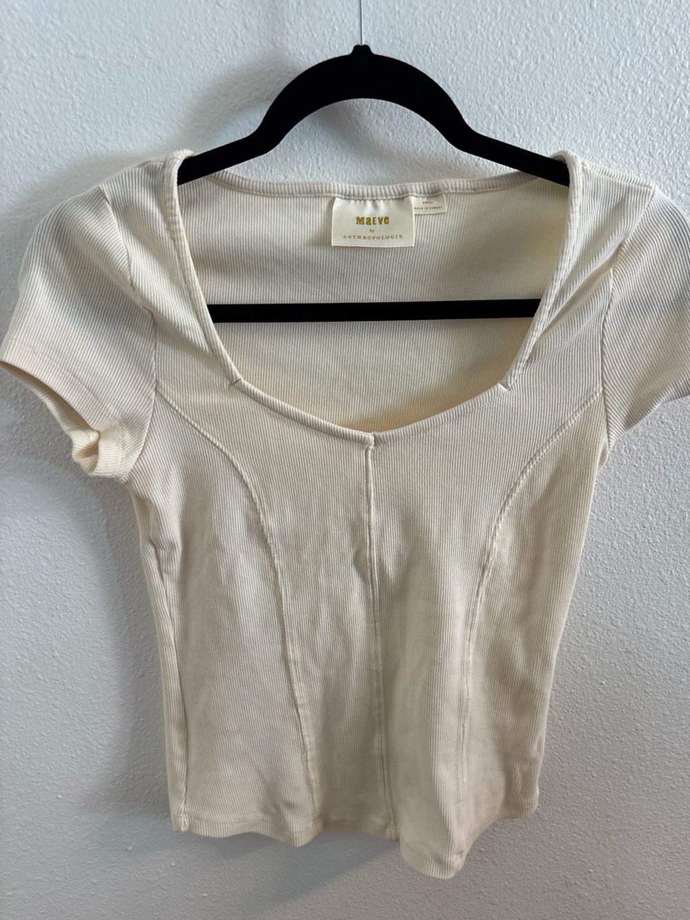 Maeve cotton cream tee